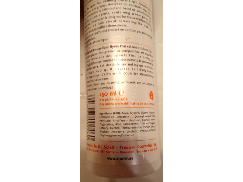 Dr. Soleil Lapte Demachiant Hydra Plus 3-In-1, 250 ml