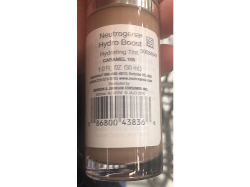 Neutrogena Hydro Boost Hydrating Tint, 105 Caramel, 1.0 fl fl oz/30mL