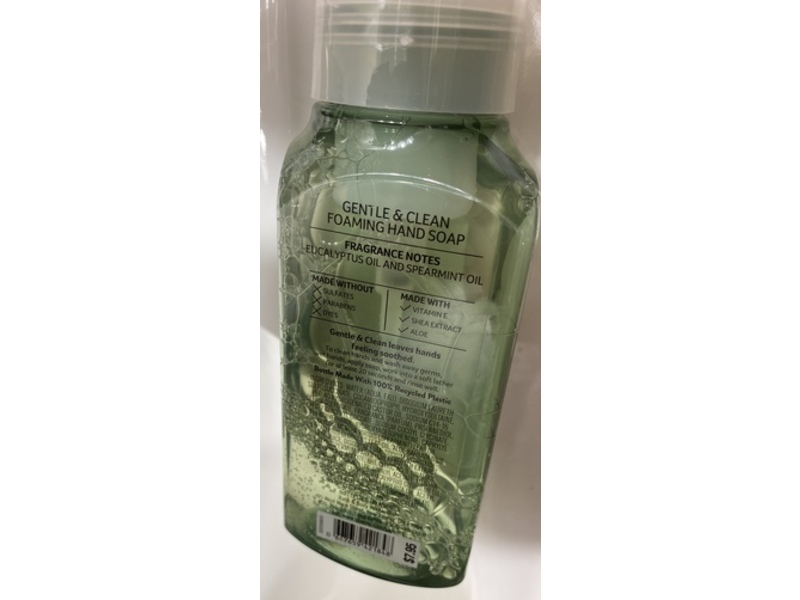 Bath & Body Works Gentle & Clean Foaming Hand Soap, Eucalyptus+Spearmint, 8.75 fl oz/259 mL
