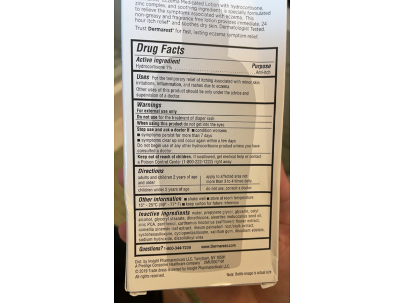 Dermarest Eczema Medicated Lotion, Fragrance Free, 4 fl oz/118 mL