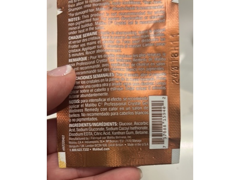 Malibu Hard Water Wellness Hair Remedy, 0.17 oz/5 g, 30 Count