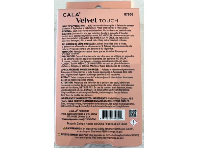 CALA Velvet Touch Magnetic Powder Finish Nails Kit, Short Square Taupe, 24 Count