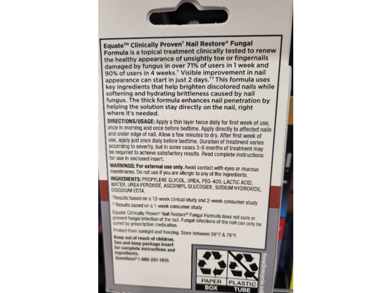 Equate Nail Restore Fungal Formula, 0.34 fl oz/10 mL