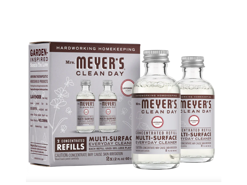 Mrs. Meyer's Clean Day Concentrated Multi-Surface Everyday Cleaner Refills, 2 fl oz/60 mL, Pack Of 2