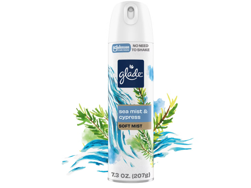 Glade Soft Mist Technology Air Freshener, Sea Mist & Cypress, 7.3 oz/207 g