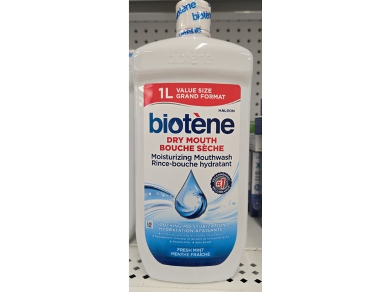 Biotene Dry Mouth Moisturizing Mouthwash, Fresh Mint, 1 L