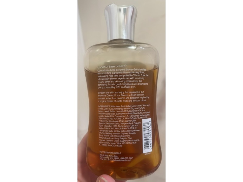 Bath & Body Works Shea Enriched Shower Gel, Coconut Lime Breeze, 10 fl oz/295 mL