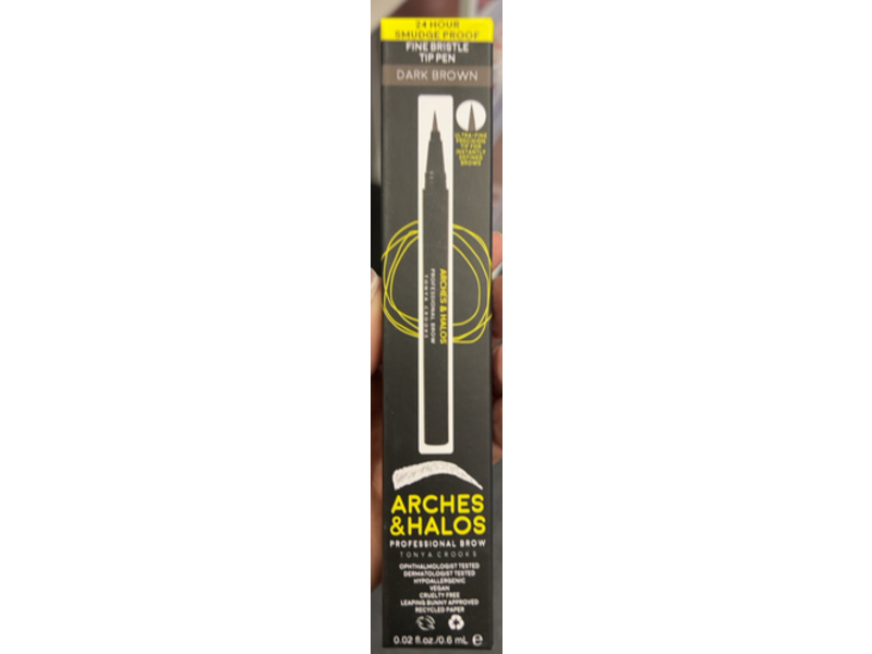 Arches & Halos Fine Bristle Tip Pen, Dark Brown, 0.02 fl oz/0.6 mL