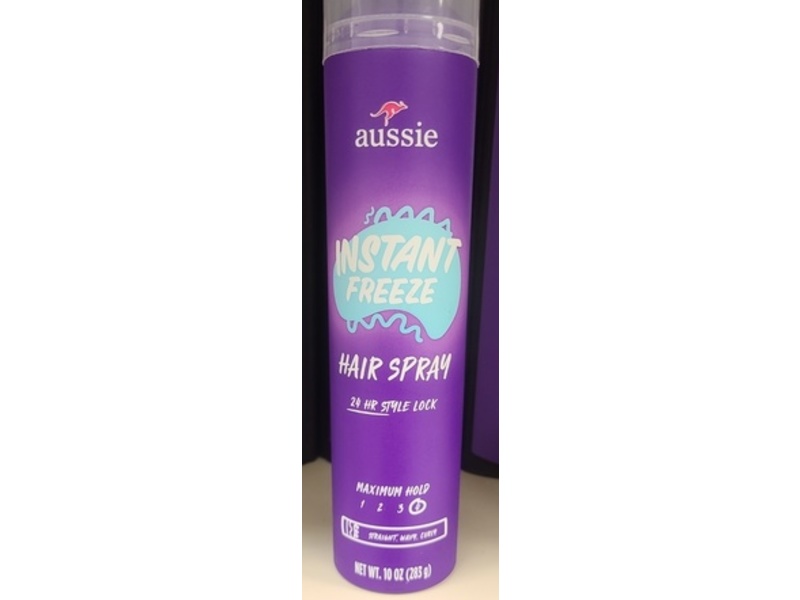 Aussie Instant Freeze Hair Spray, Maximum Hold 4, 10 oz/283 g, Pack Of 3