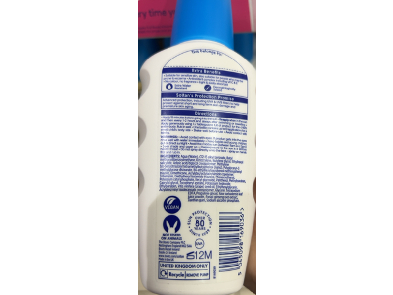 Boots Soltan Kids Suncare Speay, 50+ SPF, 6.7 fl oz/200 mL