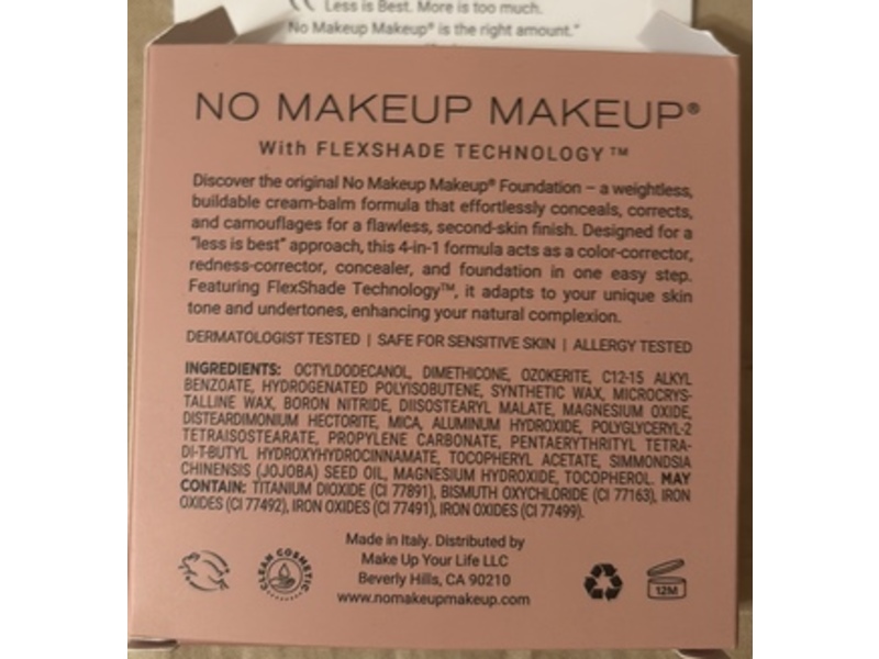 No Makeup Makeup Foundation, Fair, 0.2 oz/8.3 g