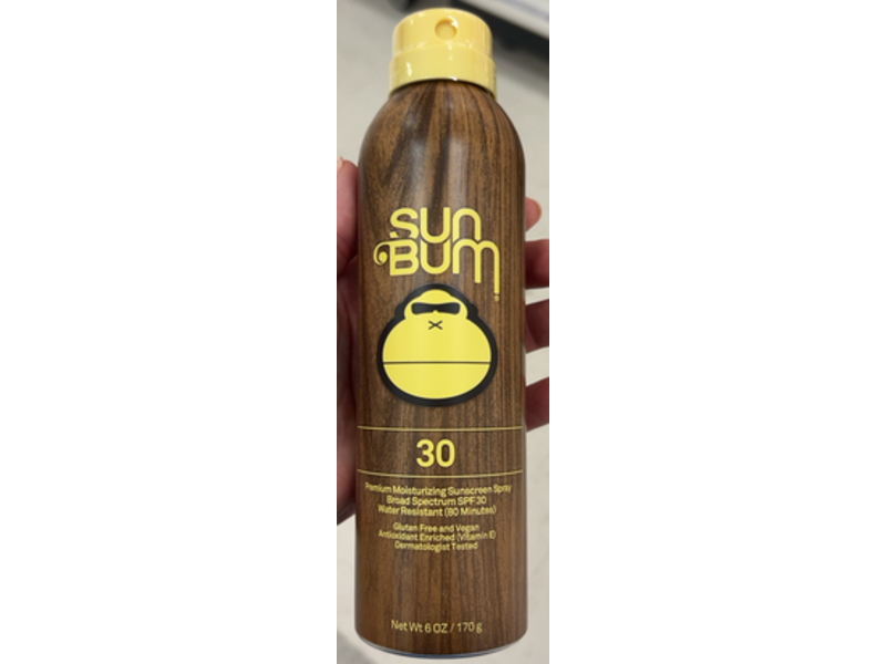 Sun Bum Premium Moisturizing Sunscreen Spray, SPF 30, 6 oz/170 g
