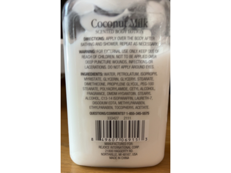 Spa Luxury Scented Body Lotion, Coconut Milk, 8 oz/227 g