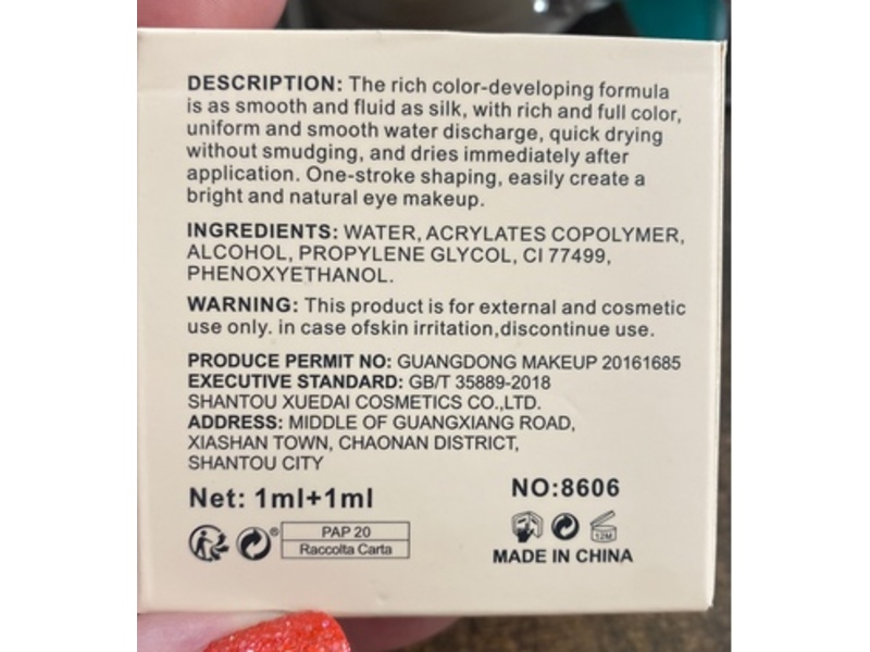 Shedoes Double End Stamp Eyeliner, Black 01, 2 mL