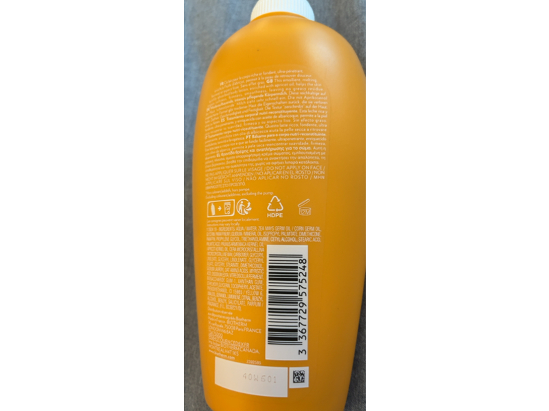 Biotherm Oil Therapy Baume Corps, 13.52 fl oz/400 mL, Pack Of 2