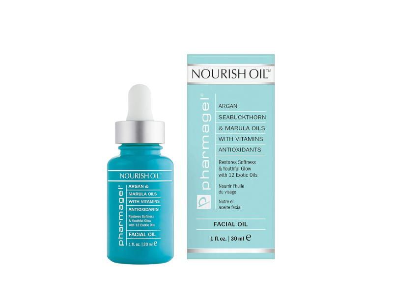 Pharmagel Nourish Facial Oil, Argan Seabuckthorn & Marula Oils, 1 fl oz/30 mL