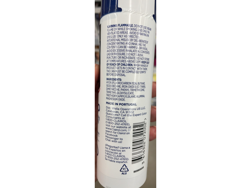 Clairol Root Touch-Up Color Refreshing Spray, Black, 3.7 oz/105.4 g