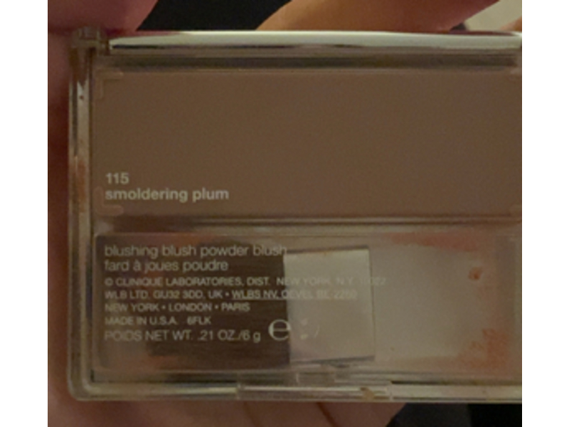 Clinique Blushing Blush Powder Blush, 115 Smoldering Plum, 0.21 oz/6 g