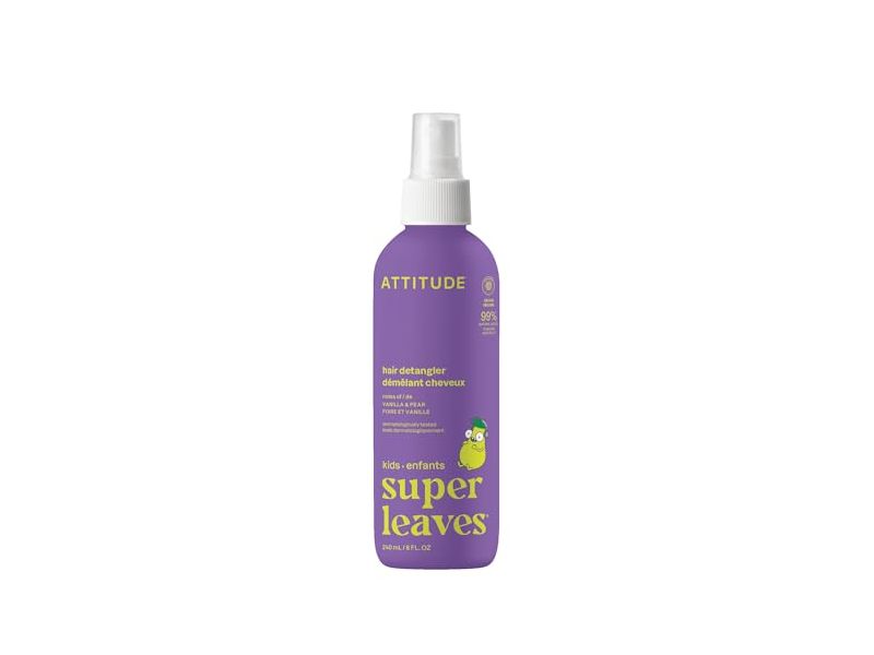 Attitude Super Leaves Hair Detangler, Vanilla & Pear, 8 fl oz/240 mL