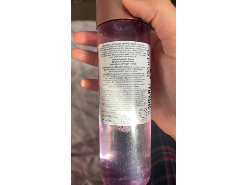 Lacura Healthy Glow Multi-Action Toner, Retinol & Jasmine Flower, 250 mL