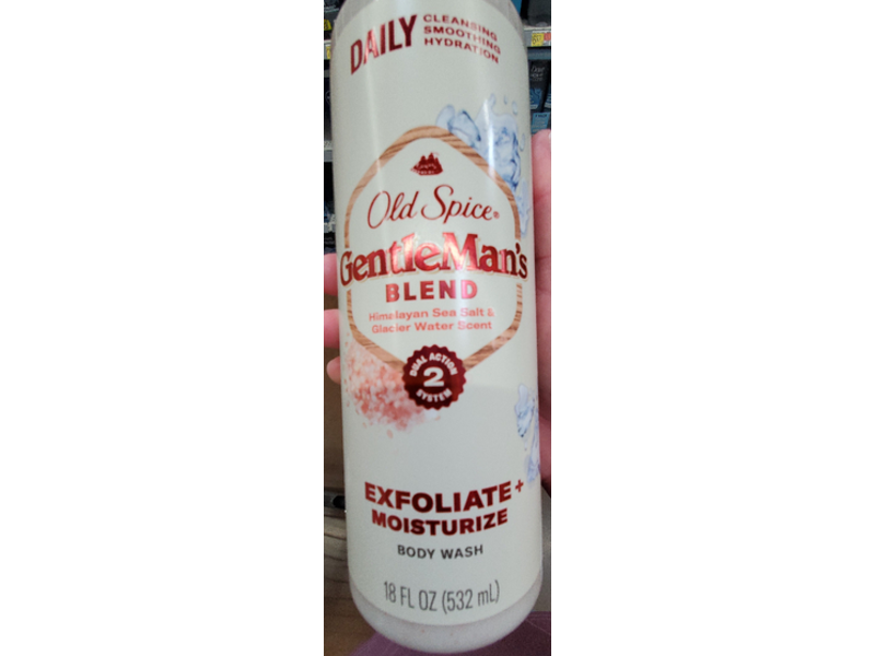 Old Spice Gentleman's Blend Exfoliating Body Wash, Himalayan Sea Salt, 18 fl oz/532 mL