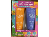 SPA Luxury Brazilian Sol + Brazilian Orchid Hand Cream Set, Pistachio & Caramel + Orchid & Sandalwood Scents, 1.4 fl oz/40 mL - Image 3
