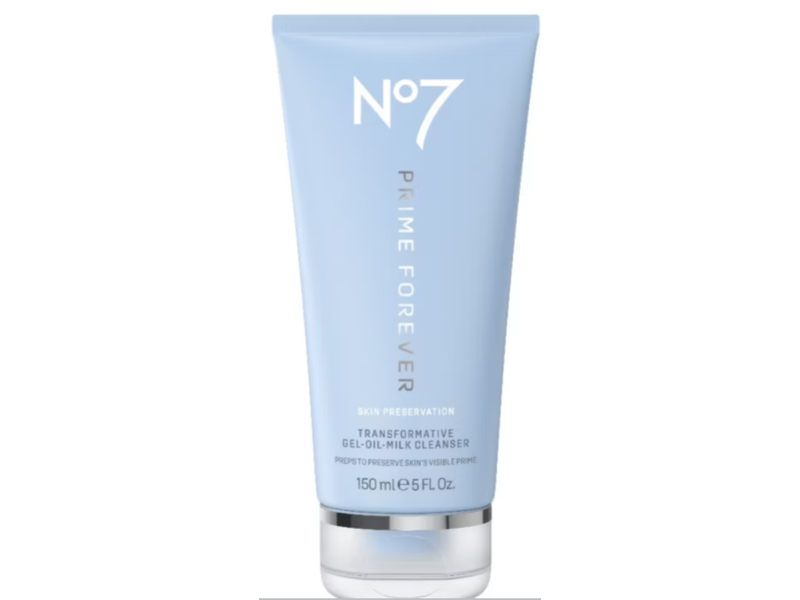 No7 Prime Forever Transformative Gel-Oil-Milk Cleanser, 5 fl oz/150 mL