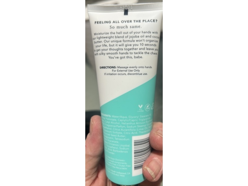 Chez Gagne Get A Grip Intensely Moisturizing Hand Cream, Sea Salt Citrus Neroli, 3.4 oz/96 g