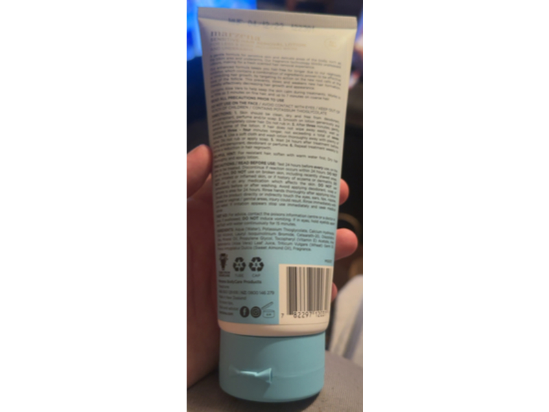 Marzena Simple & Smooth Sensitive Hair Removal Lotion, Aloe Vera, Vitamin E, 170 g