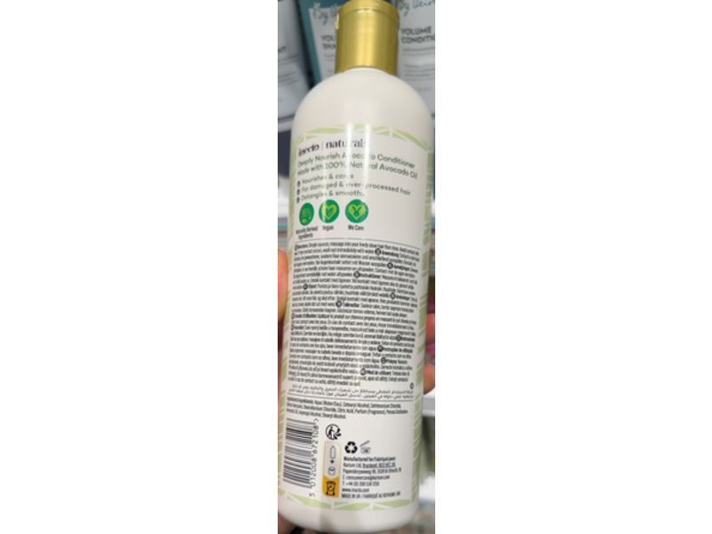 inecto Naturals Deeply Nourish Conditioner, Avacado, 16.9 fl oz/500 mL