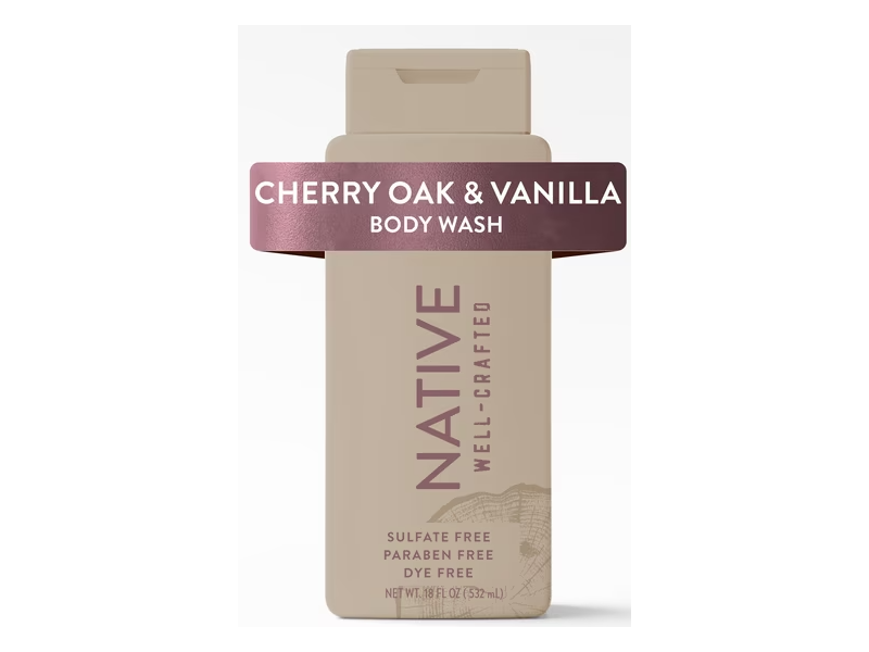 Native Body Wash, Cherry Oak & Vanilla, 18 fl oz/532 mL