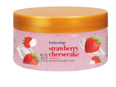 Bodycology Exfoliating Sugar Scrub, Strawberry Cheesecake, 10.5 oz/297 g