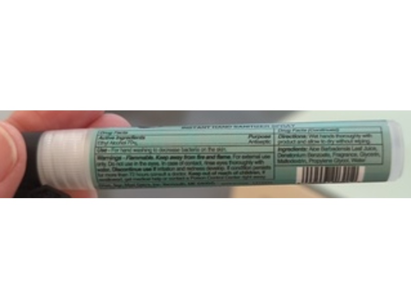 Mad Gab's Unscented Hand Sanitizer Spray, 0.25 oz