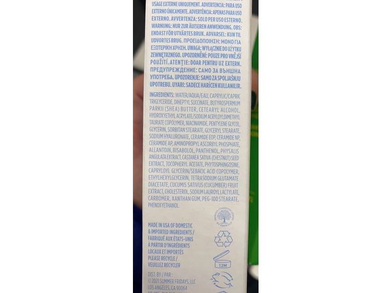 Summer Fridays Jet Lag Hydrate Mask, 2.25 oz/64 g