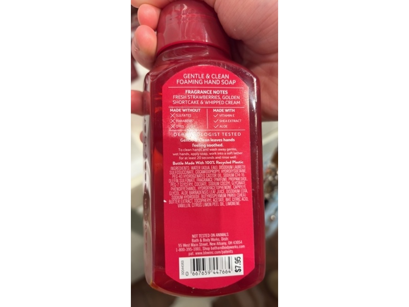 Bath & Body Works Gentle & Clean Foaming Hand Soap, Strawberry Pound Cake, 8.75 fl oz