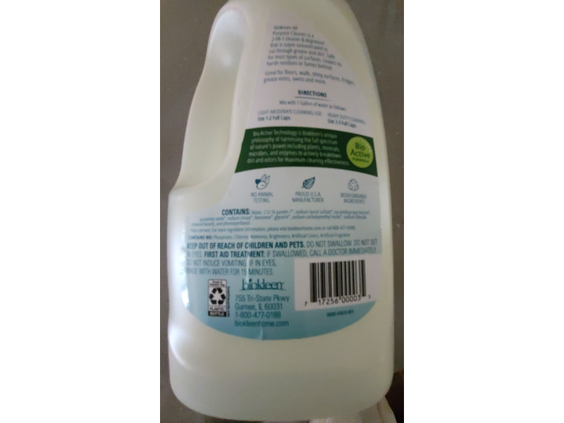 Biokleen Natural All-Purpose Cleaner, Citrus, 64 fl oz/1.89 L
