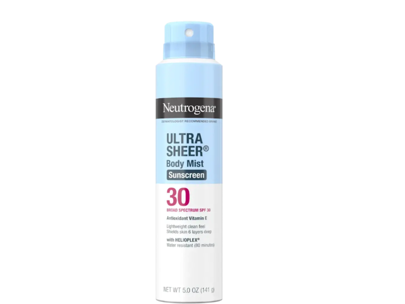 Neutrogena Ultra Sheer Sunscreen Body Mist, SPF 30, 5.0 oz/141g, Pack Of 3