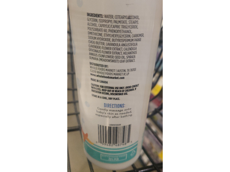 365 Everyday Value Baby Lotion, Fragrance Free, 16 fl oz/473 mL