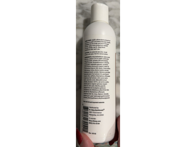 Dr. Berg Biotin Shampoo, 8 fl oz/236 mL