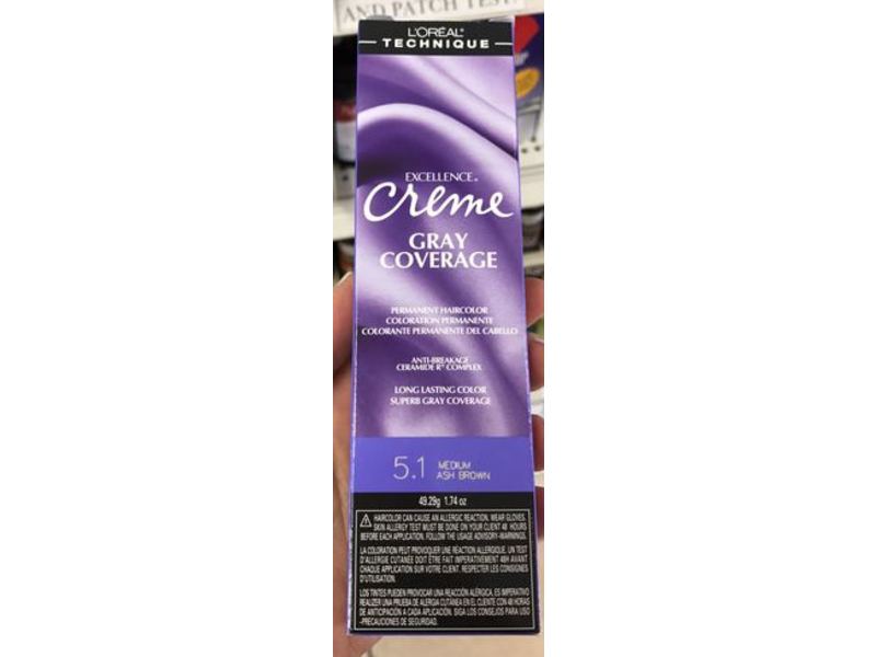 L'Oreal Excellence Creme Color, 5.1 Medium Ash Brown, 1.74 oz/49.29 g