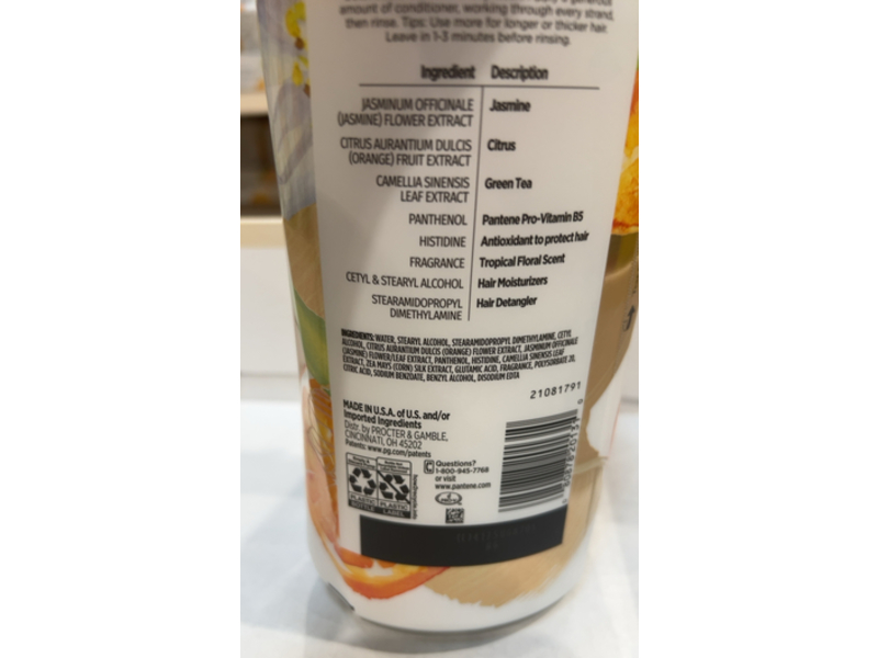 Pantene Volumizing Conditioner, Jasmine & Citrus