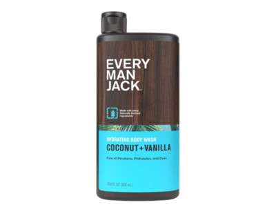 Every Man Jack Hydrating Body Wash, Coconut + Vanilla, 16.9 fl oz/500 mL