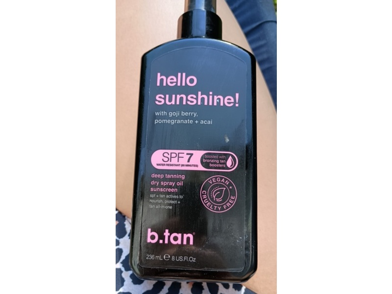 B.Tan Hello Sunshine Deep Tanning Dry Spray Oil, 8 fl oz/236 mL