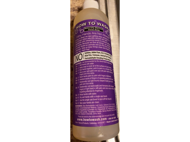 How To Wash Hand Soap, Lavender Fields, 12 fl oz/355 mL