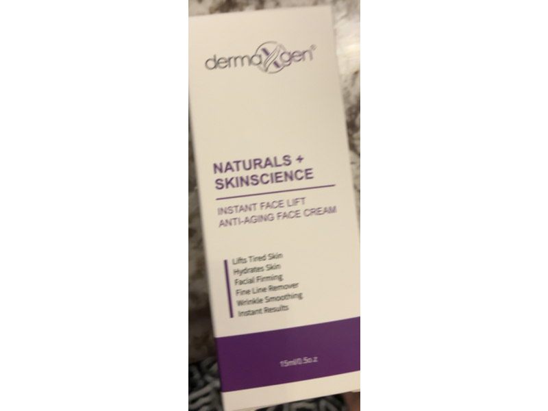 DermaXgen Naturals + Skinscience, Instant Face Lift Anti-Aging Face Cream, 0.5 oz/15 mL