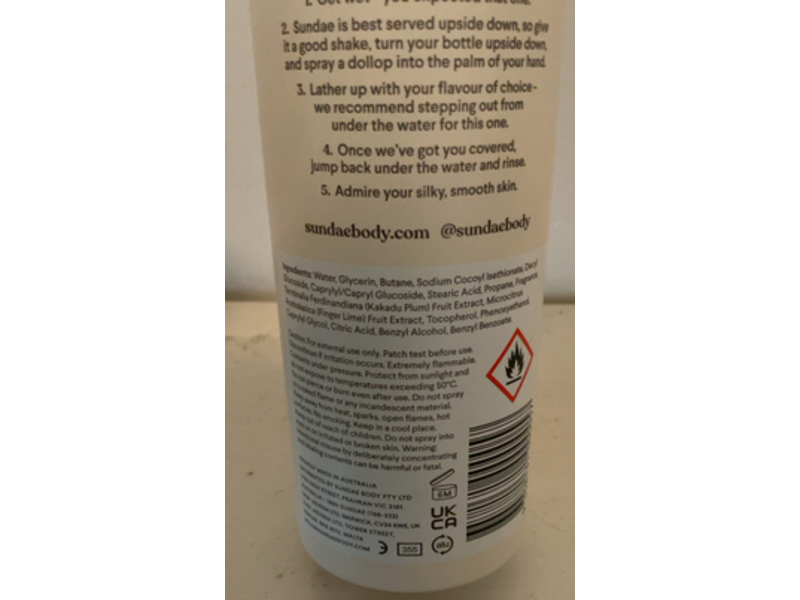 Sundae Whipped Shower Foaming Body Wash, Coconut Cream, 8.9 fl oz/265 mL