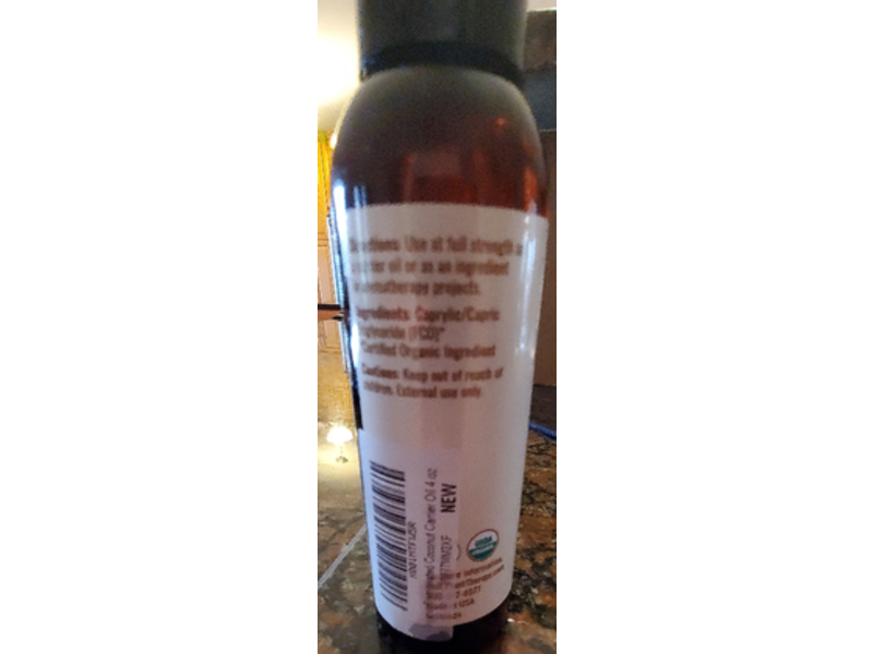 Plant Therapy Organic Fractionated Coconut Carrier Oil, 4 fl oz/118 mL