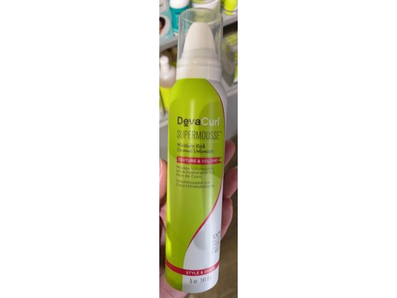 Devacurl Supermousse, Moisture-Rich Volumizer, Coconut, 5 oz/141.8 g
