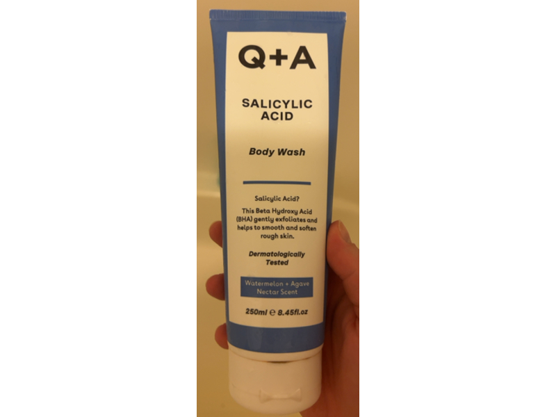 Q+A Salicylic Acid Body Wash, Watermelon+Agave Nectar Scent, 8.45 fl oz/250 mL