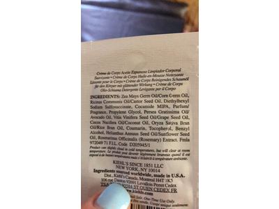 kiehl's smoothing oil to foam body cleanser